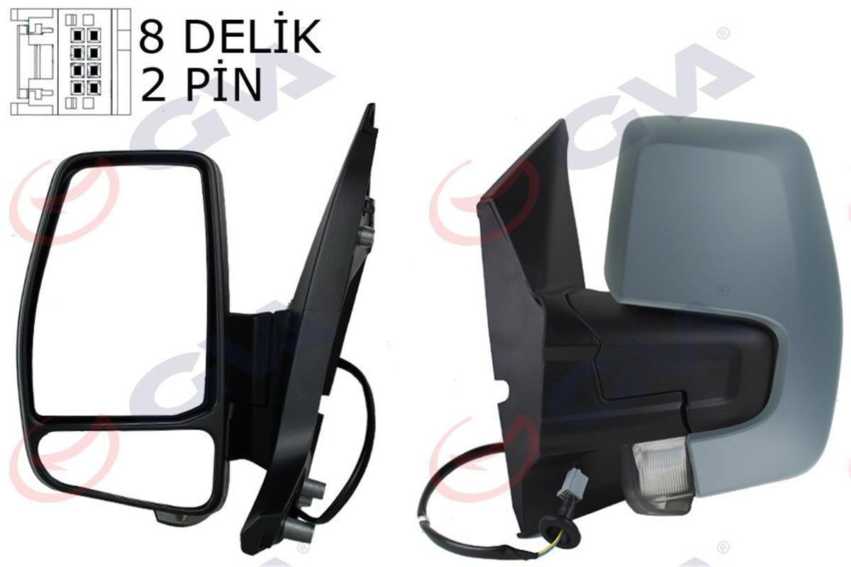 Dış Dikiz Aynası Mekanik Sol Transit Custom V362 12-20 Astarlı-Sinyalli Vm-6325P
