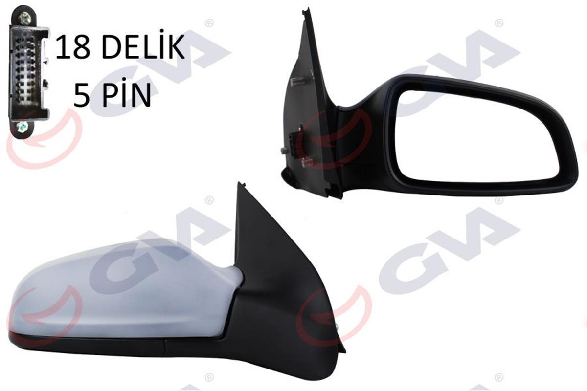 Dış Dikiz Aynası Sağ Elektrikli Astra H 04 Astarlı Konveks Vm-968Ehpr