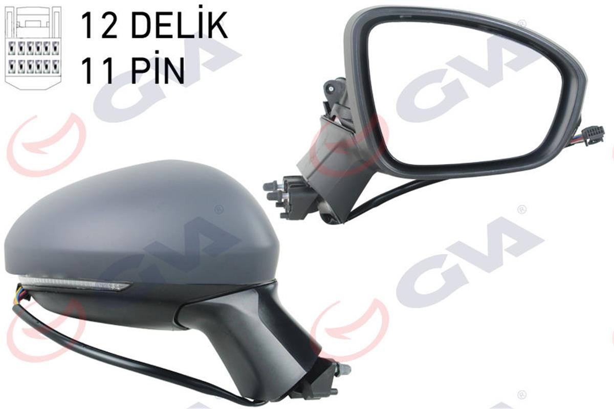 Dış Dikiz Aynası Sağ Elektrikli Isıtmalı Sinyalli Katlanır Sensörlü Astarlı Könv