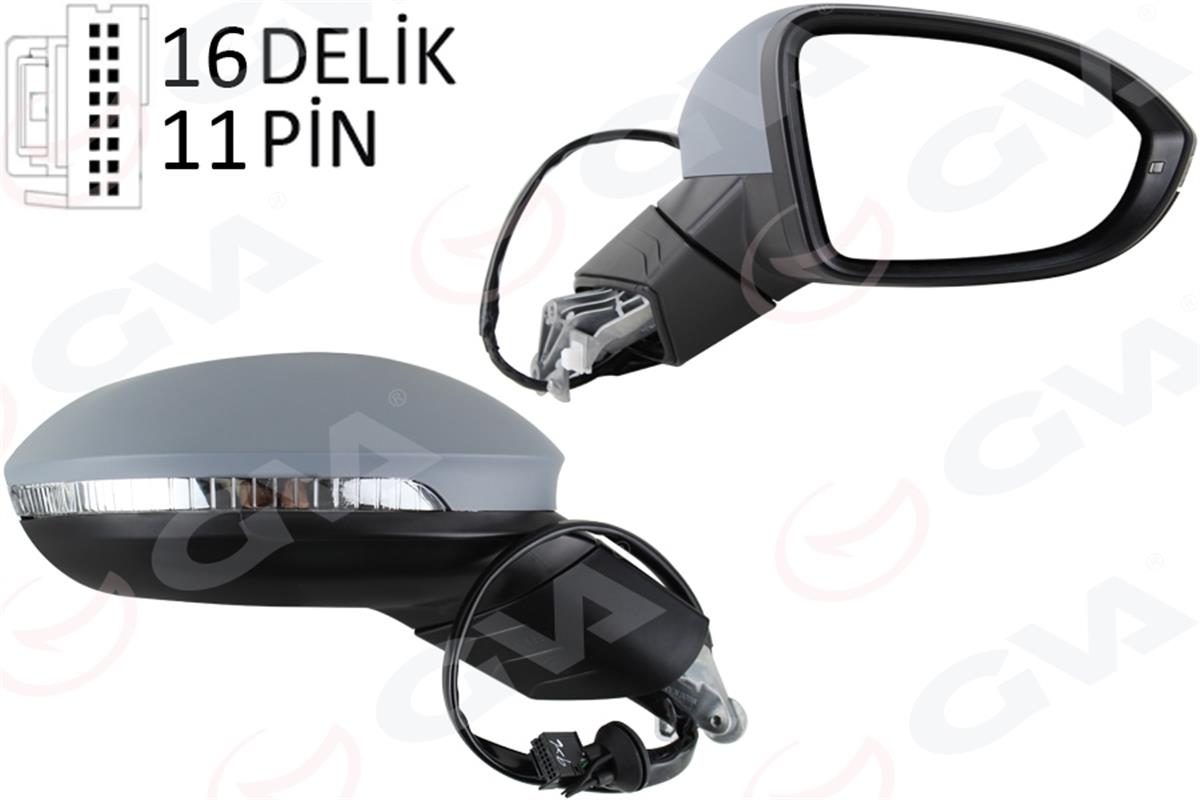 Dış Dikiz Aynası Sağ Elektrikli Isıtmalı Sinyalli Hafızalı Astarlı Konveks Vw Go
