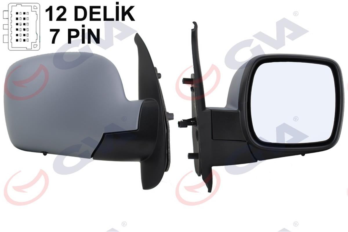 Dış Dikiz Aynası Sağ Kango 08 Elektrikli Isıtmalı Astarlı Sensörlü Könveks Vm-6