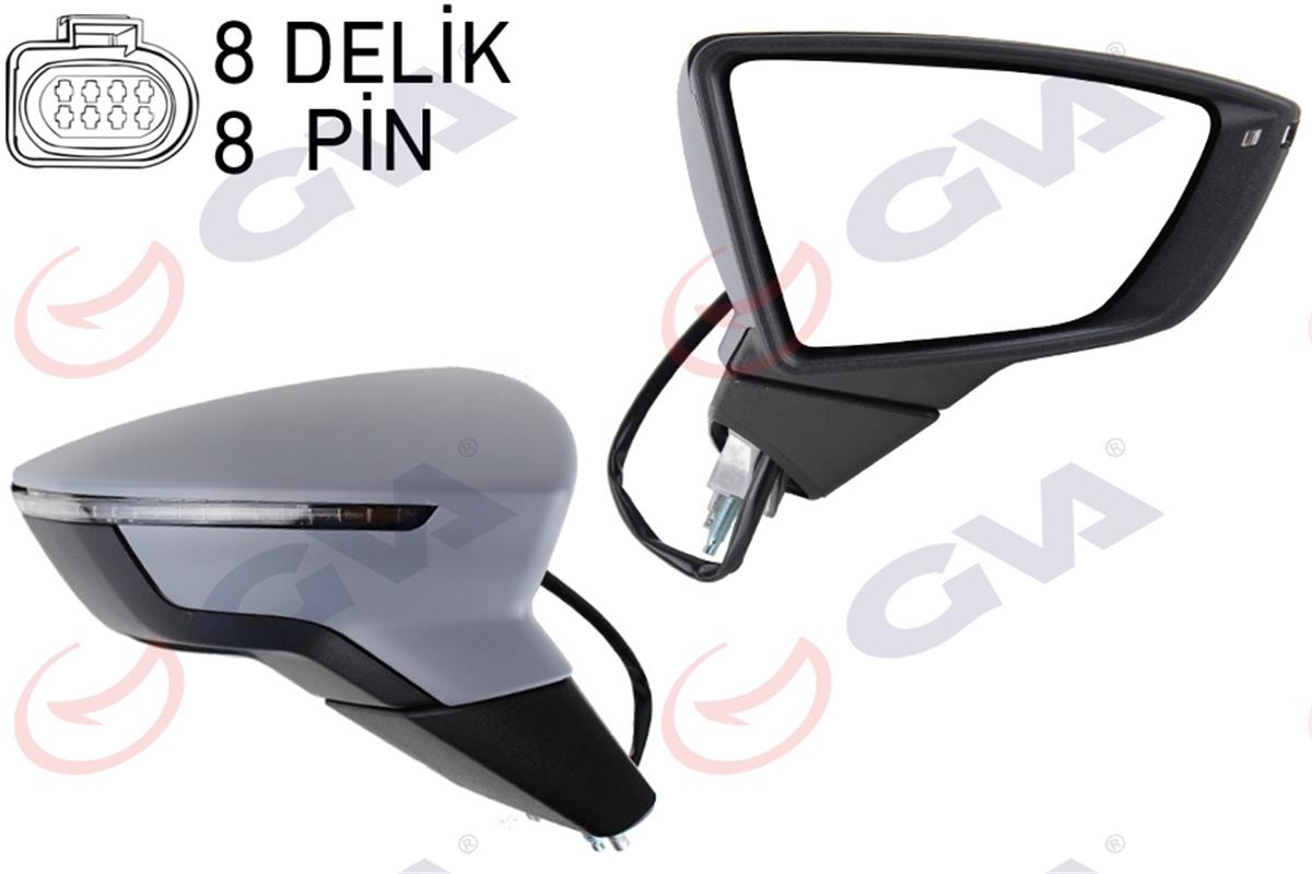 Dış Dikiz Aynası Sağ Leon 12 Elektrikli Katlanır Isıtmalı Sensörlü Sinyalli Asta
