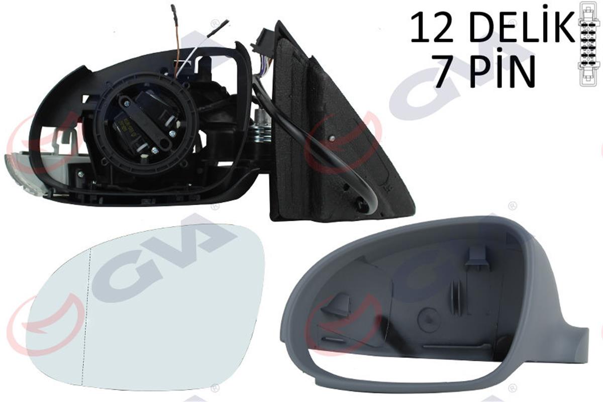 Dış Dikiz Aynası Sinyalli Elektrikli Sol Passat 03-06 Astarlı Vm-199Ehpal