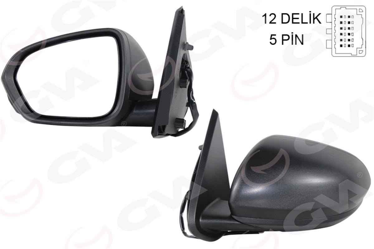 Dış Dikiz Aynası Sol Elektrikli Isıtmalı Dacıa Duster 17-10 12H5p Vm-6805Ehl