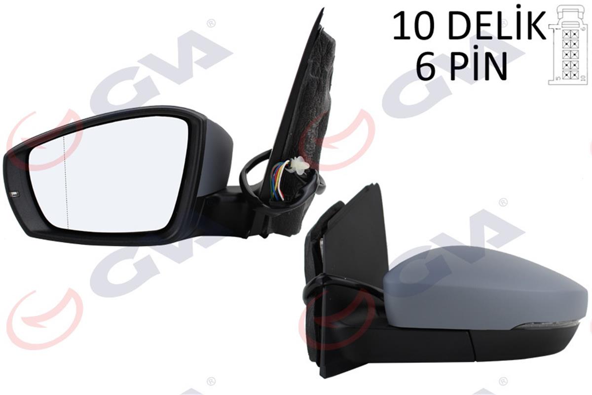 Dış Dikiz Aynası Sol (Isıtmalı+Asperik+Astarlı) 09=>Polo