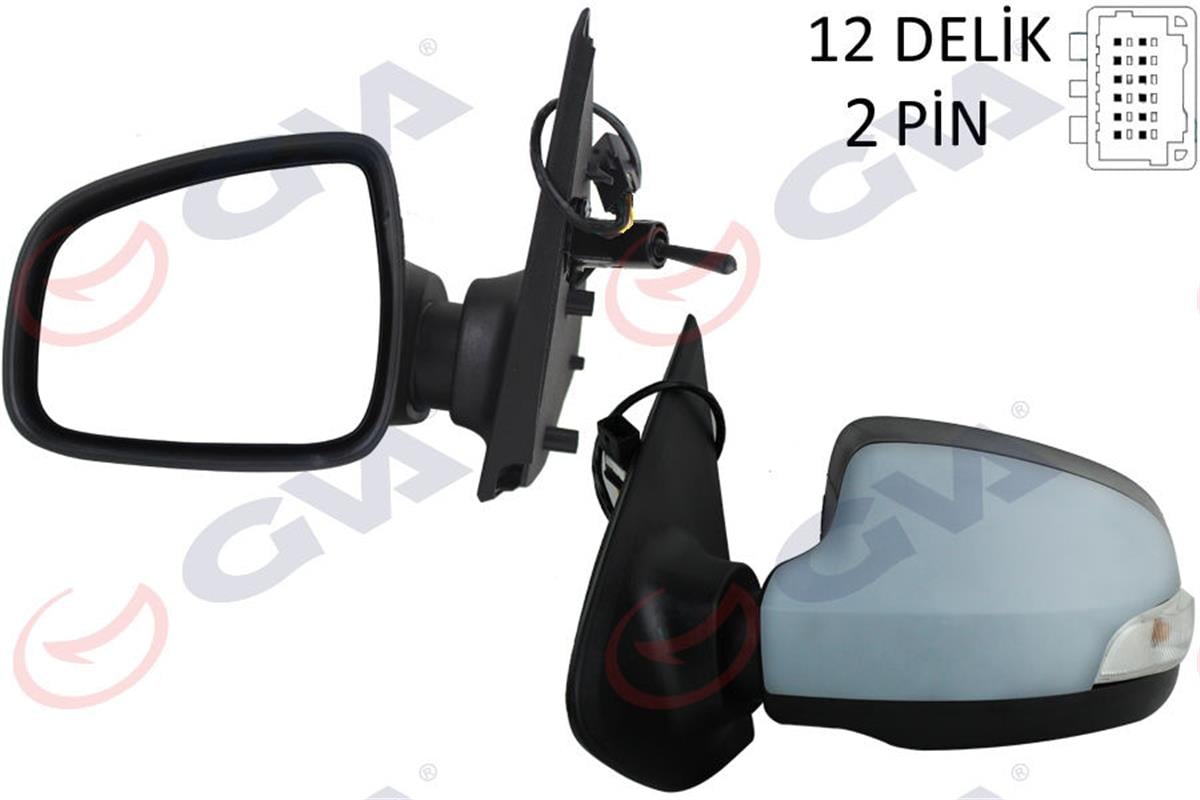 Dış Dikiz Aynası Sol Symbol-Sandero 13 1 Mekanik Sinyalli Astarlı Könveks 2 Fiş