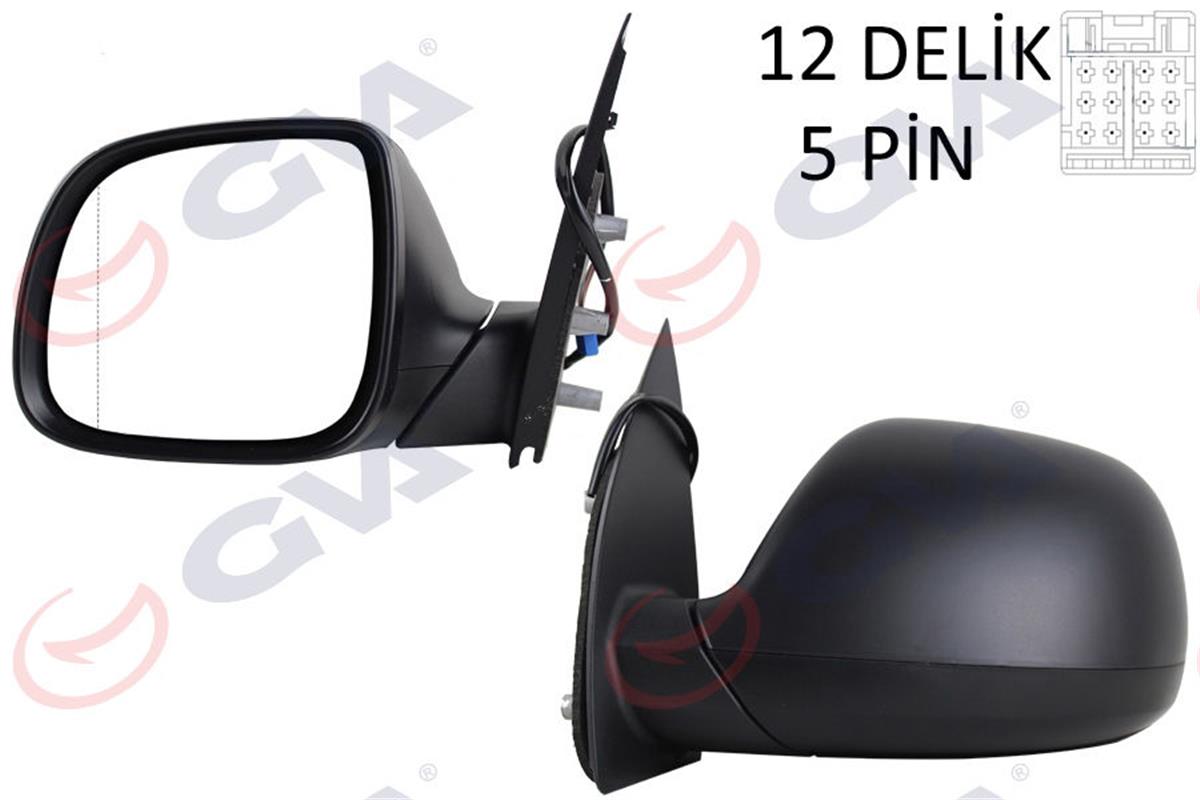 Dış Dikiz Aynası Sol Transporter T7 Elektrikli-Isıtmalı-Siyah 5 Fiş 2015 Vm-6373