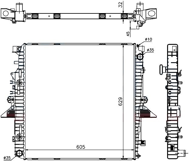Land Rover Discovery 3 Range Rover Sport Radyatör 4.0 i V6 RADISEN