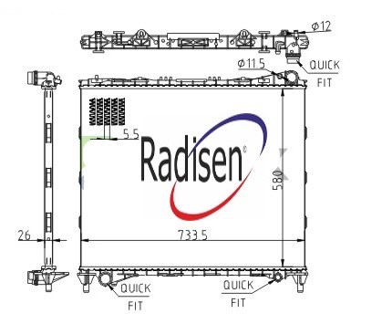 Land Rover Discovery 3.0 SDV6 Radyatör RADISEN