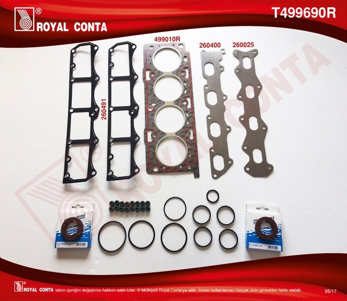 Fiat Doblo Motor Takım Contası Keçe Subap Lastikli 1.6 ROYAL