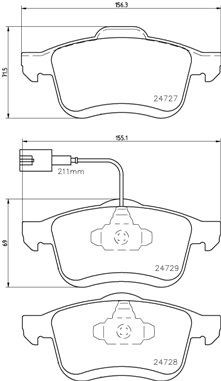 Fiat Doblo Ön Fren Balatası BREMBO