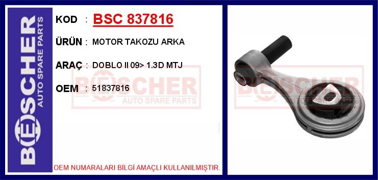 Fiat Doblo 2 Arka Motor Takozu 1.3D MTJ BESCHER