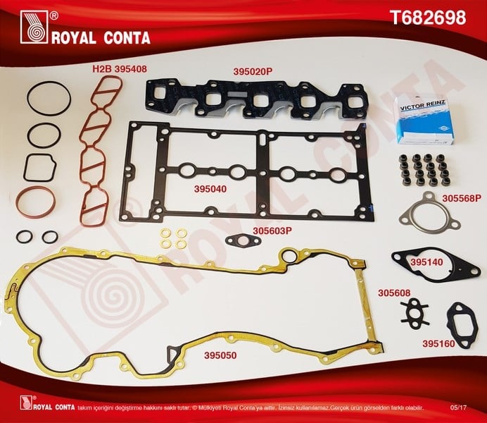 Fiat Doblo Üst Takım Conta Subap Contası ile ROYAL