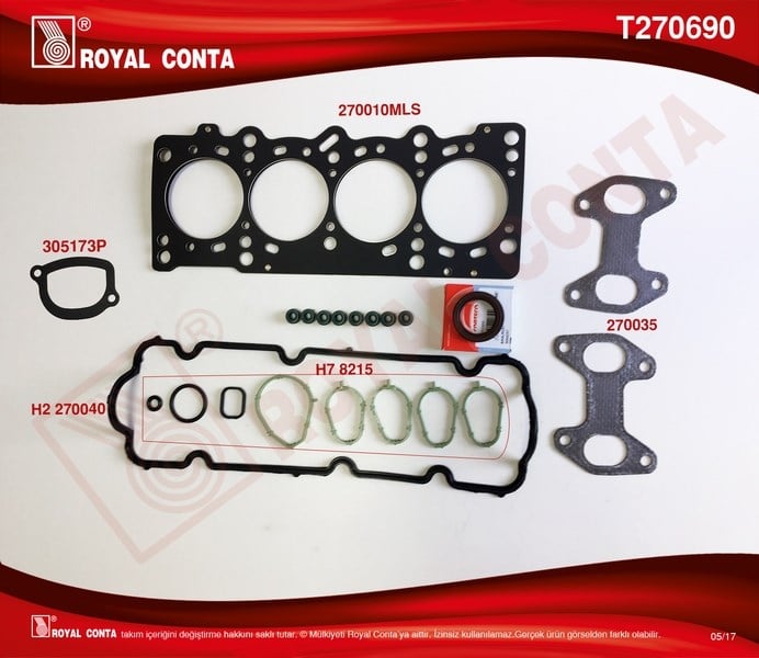 Fiat Doblo Panda Punto Palio Üst Takım Conta TK SKC'li 1.2 ROYAL