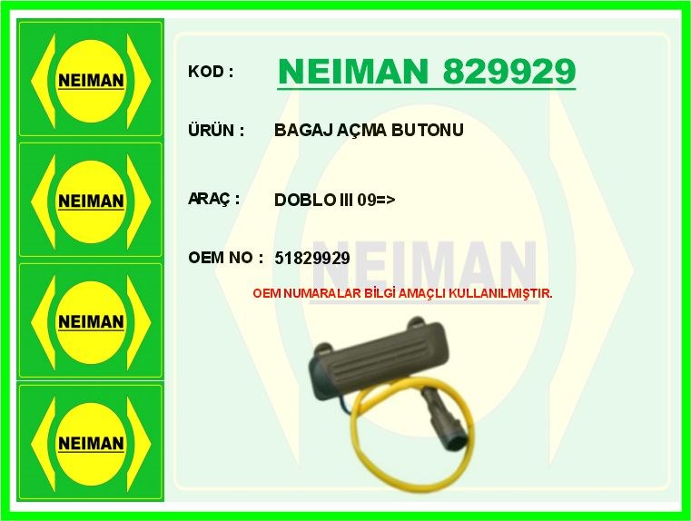 Fiat Doblo III Bagaj Açma Butonu BESCHER