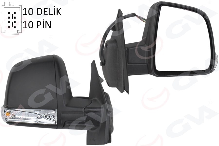 Fiat Doblo III Sağ Elektrikli Dış Dikiz Aynası Sinyalli Katlanır GVA
