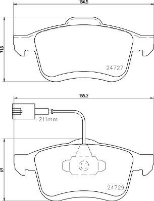 Fiat Doblo III Ön Fren Balatası [Çift Fişli] BREMBO