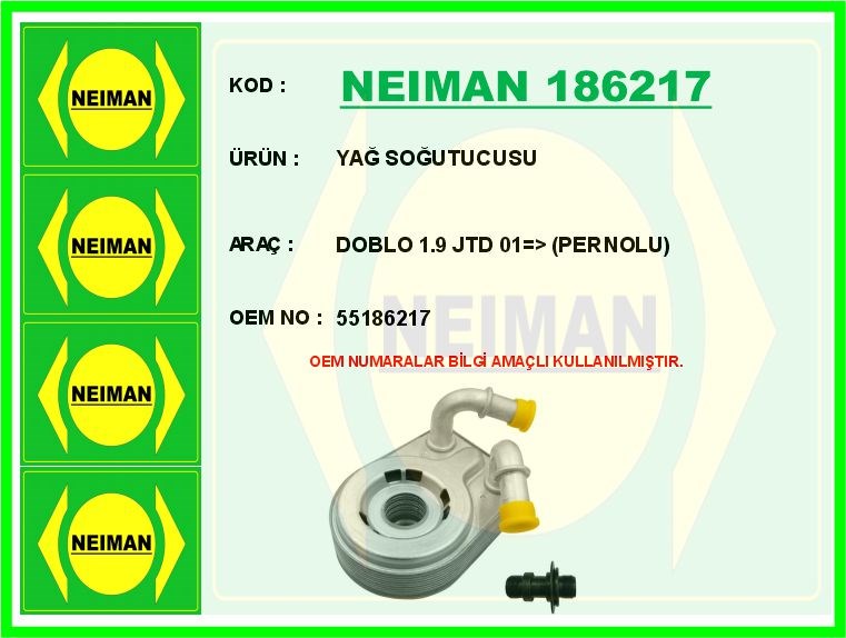 Fiat Doblo Yağ Soğutucusu 1.9 JTD Pernolu BESCHER