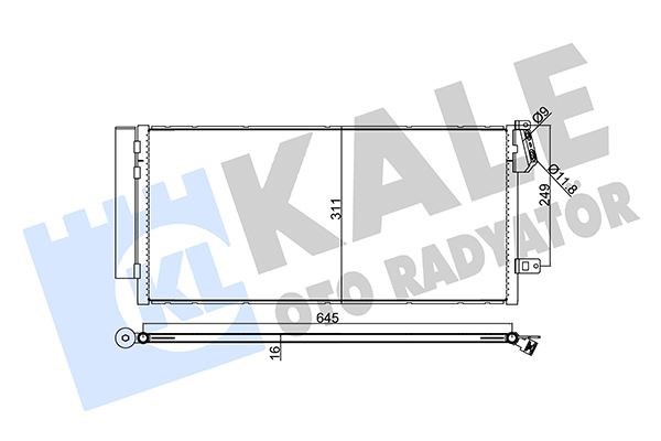 Fiat Doblo 10> Opel Combo 12> 1.3 DMTJ-1.6 DMTJ-2.0 DMTJ Klima Radyatörü KALE-RADYATOR