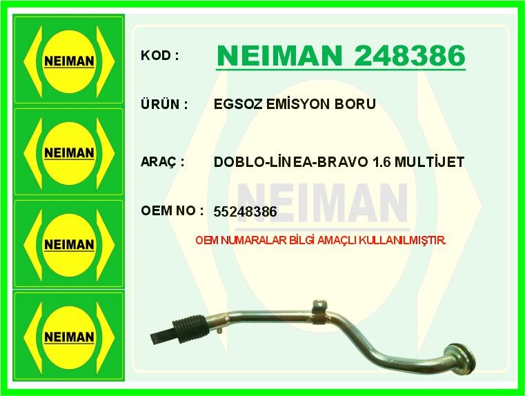 Fiat Doblo Egzoz Emisyon Boru 1.6 Multijet BESCHER