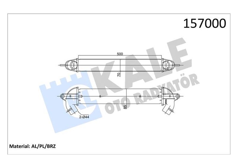 Fiat Doblo Turbo Radyatörü Intercooler KALE-RADYATOR