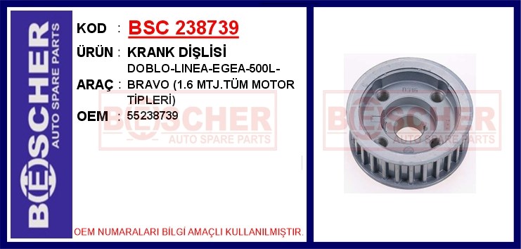 Fiat Doblo Krank Dişlisi 1.6 MTJ BESCHER
