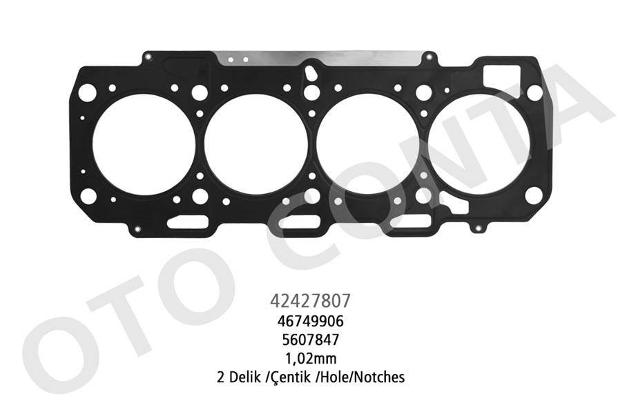 Fiat Doblo Silindir Kapak Contası Çelik 2 Delik 1.9 JTD OTOCONTA