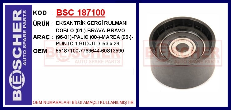 Fiat Doblo Brava Bravo Palio Marea Punto Eksantrik Gergi Rulmanı BESCHER