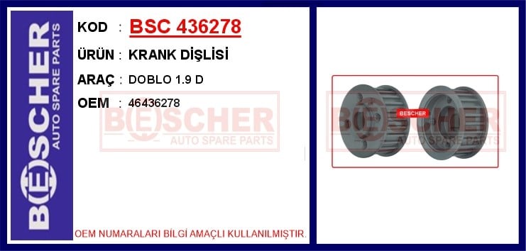 Fiat Doblo Krank Dişlisi 1.9 D BESCHER