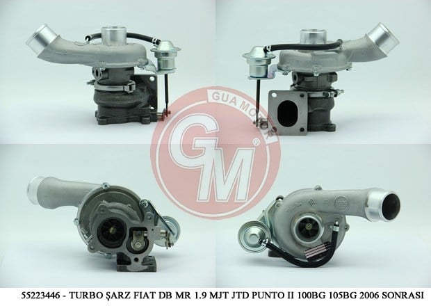 Fiat Doblo Maria 1.9 MJT JTD Punto II Stilo 100BG 105BG 2006 Sonrası Turbo Şarj GUA