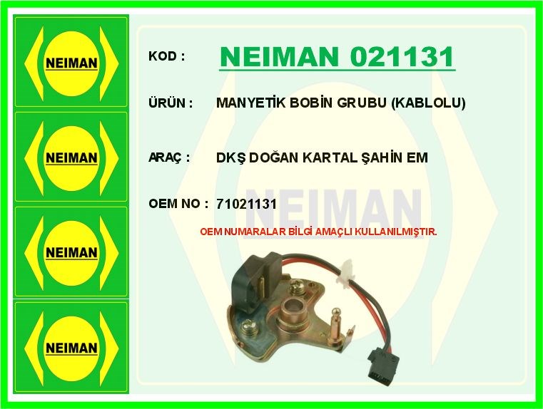 Tofaş Doğan Manyetik Bobin Grubu Kablolu BESCHER