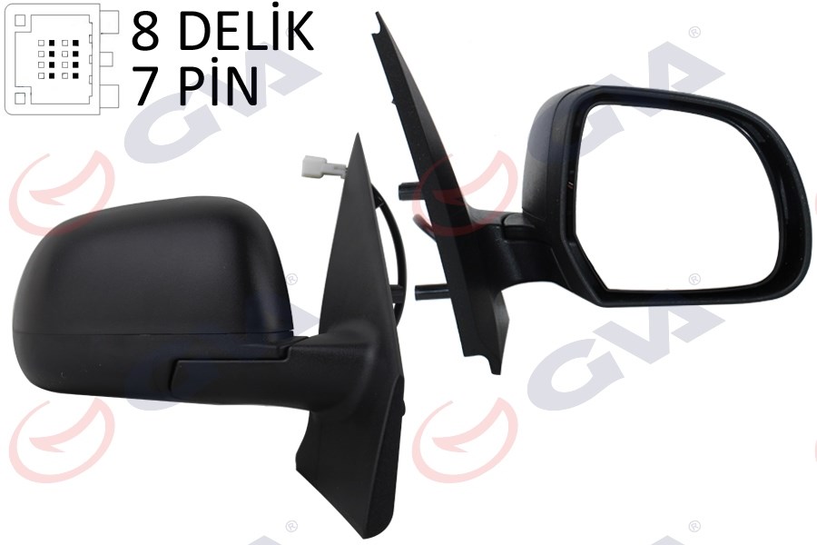 Dacia Dokker Dış Dikiz Aynası Sağ Elektrikli Isıtmalı Konveks 7 Fiş GVA