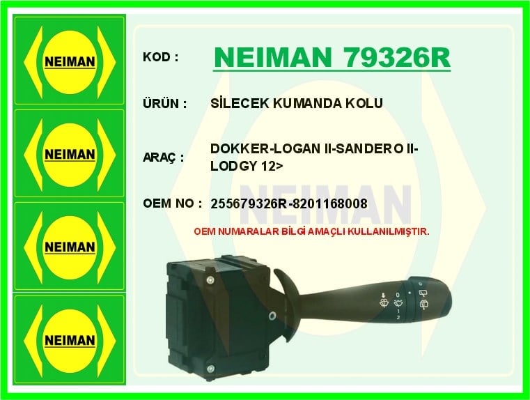Dacia Dokker Silecek Kumanda Kolu BESCHER