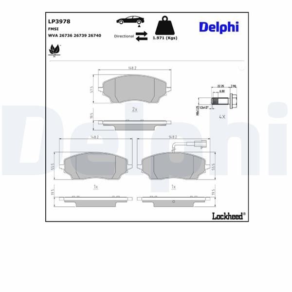 Fiat Ducato Arka Fren Balatası 2.2D MTJ DELPHI