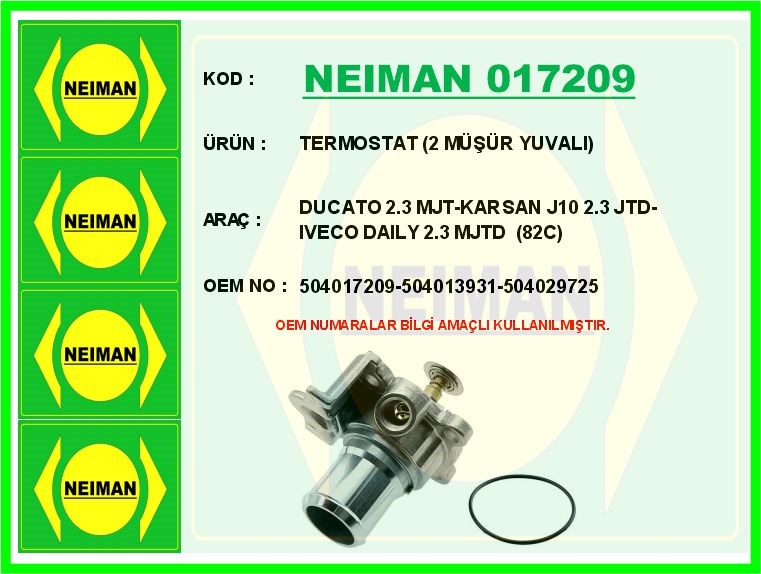 Fiat Ducato Termostat 82 C 2.3D MJET 2.3 JTD F1A BESCHER