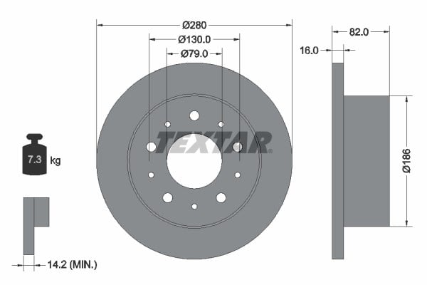Fiat Ducato 3 Ön Fren Diski TEXTAR