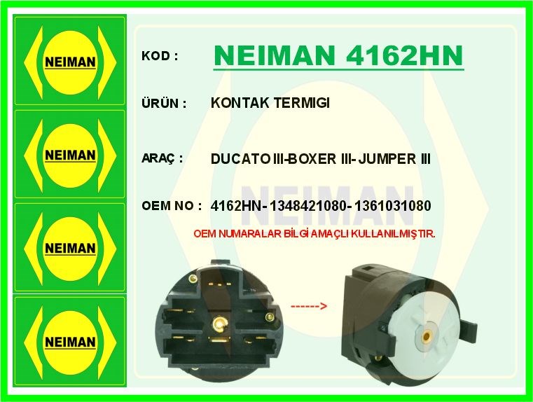 Fiat Ducato 3 Peugeot Boxer 3 Citroen Jumper 3 Kontak Termiği BESCHER