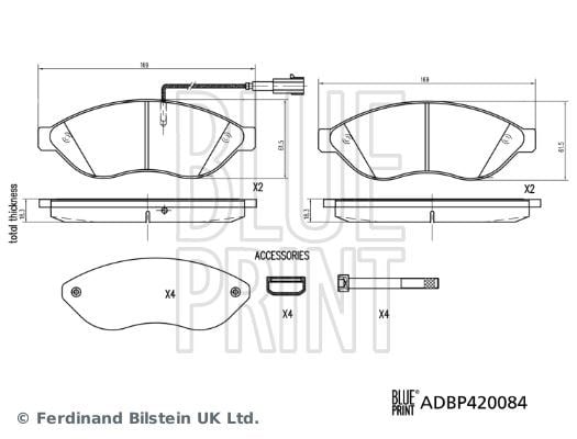 Ducato Boxer Jumper Ön Balata BLUEPRINT