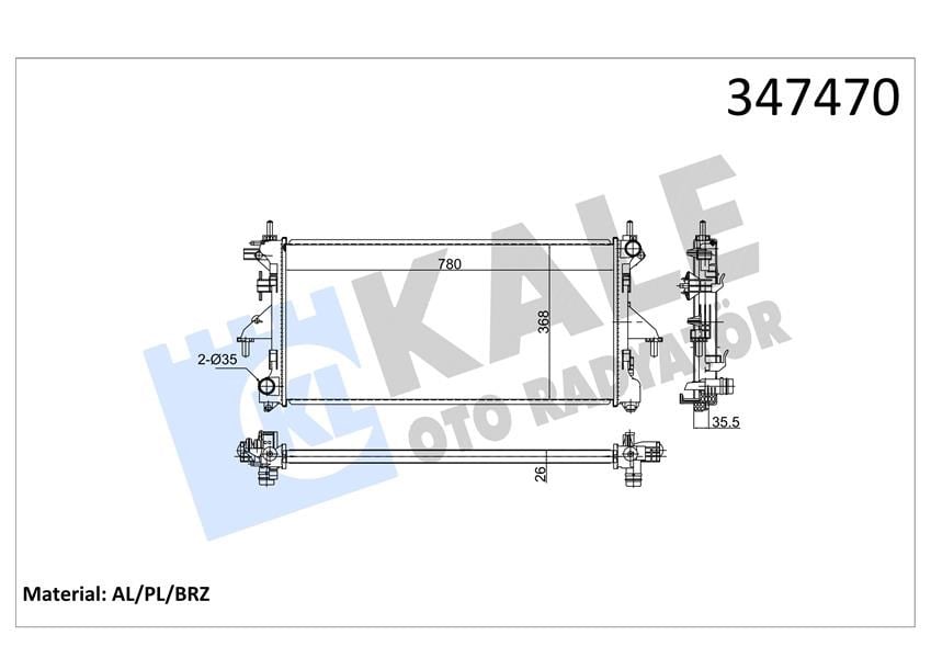 Fiat Ducato Su Radyatörü KALE-RADYATOR