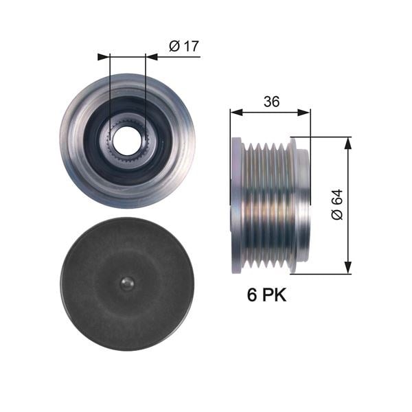 Fiat Ducato Peugeot Boxer Jumper Ford Transit Tourneo Alternatör Kasnağı... GATES