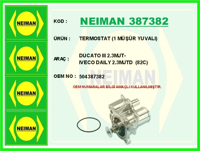 Fiat Ducato Termostat 82 C 2.3D MJET BESCHER