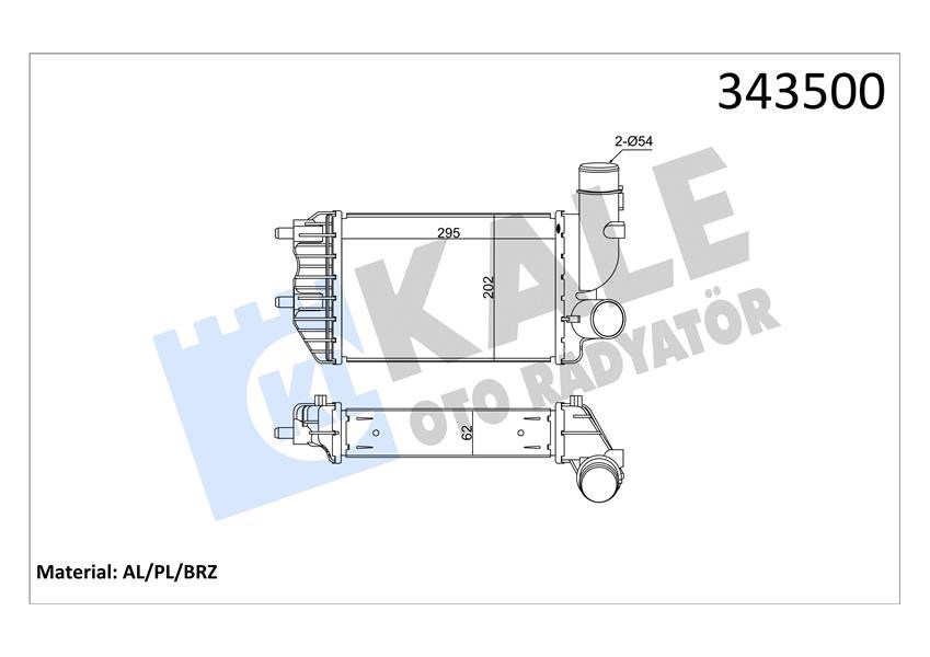 Fiat Ducato Turbo Radyatörü Intercooler KALE-RADYATOR