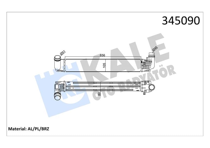Dacia Duster Turbo Radyatörü Intercooler KALE-RADYATOR