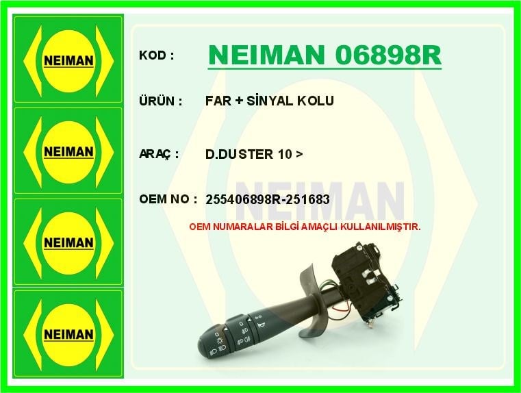 Dacia Duster Far Sinyal Kolu BESCHER
