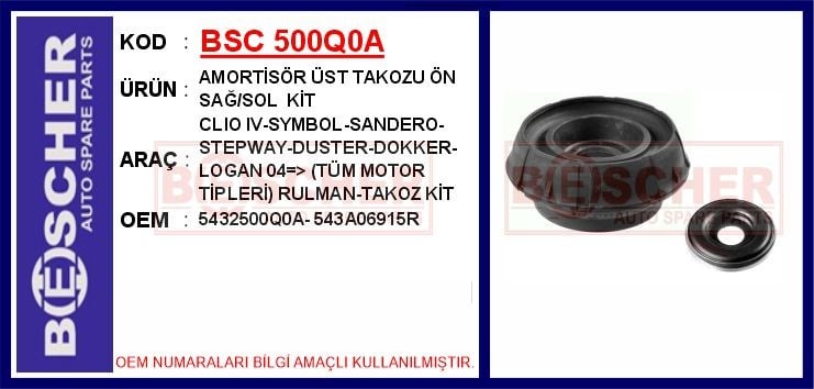 Dacia Duster Ön Sağ-Sol Amortisör Takozu Kiti BESCHER