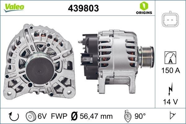 Dacia Duster Alternatör 14V 150A VALEO