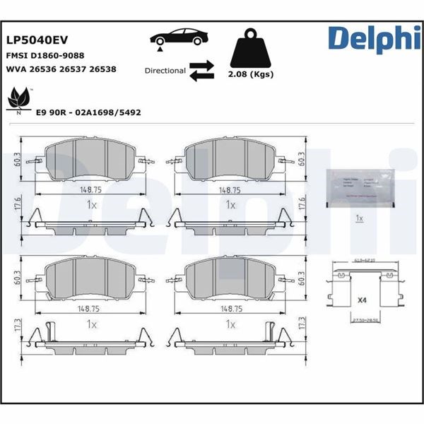Honda E Elektrikli Fren Balatası DELPHI