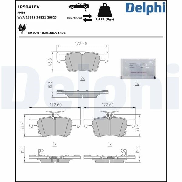 Honda E Elektrikli Fren Balatası DELPHI