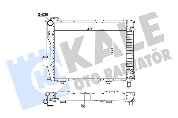 Mercedes W124 S124 C124 A124 Klimasız Motor Su Radyatörü KALE-RADYATOR