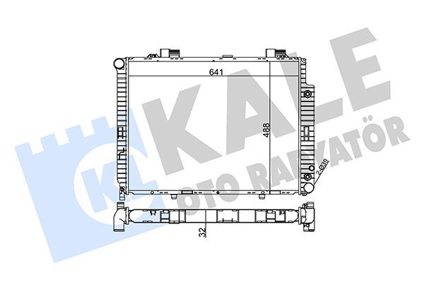 Mercedes M111 OM611 C208 A208 W210 S210 Motor Su Radyatörü KALE-RADYATOR